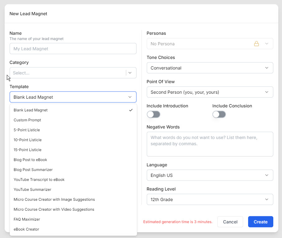 LeadCreator Templates